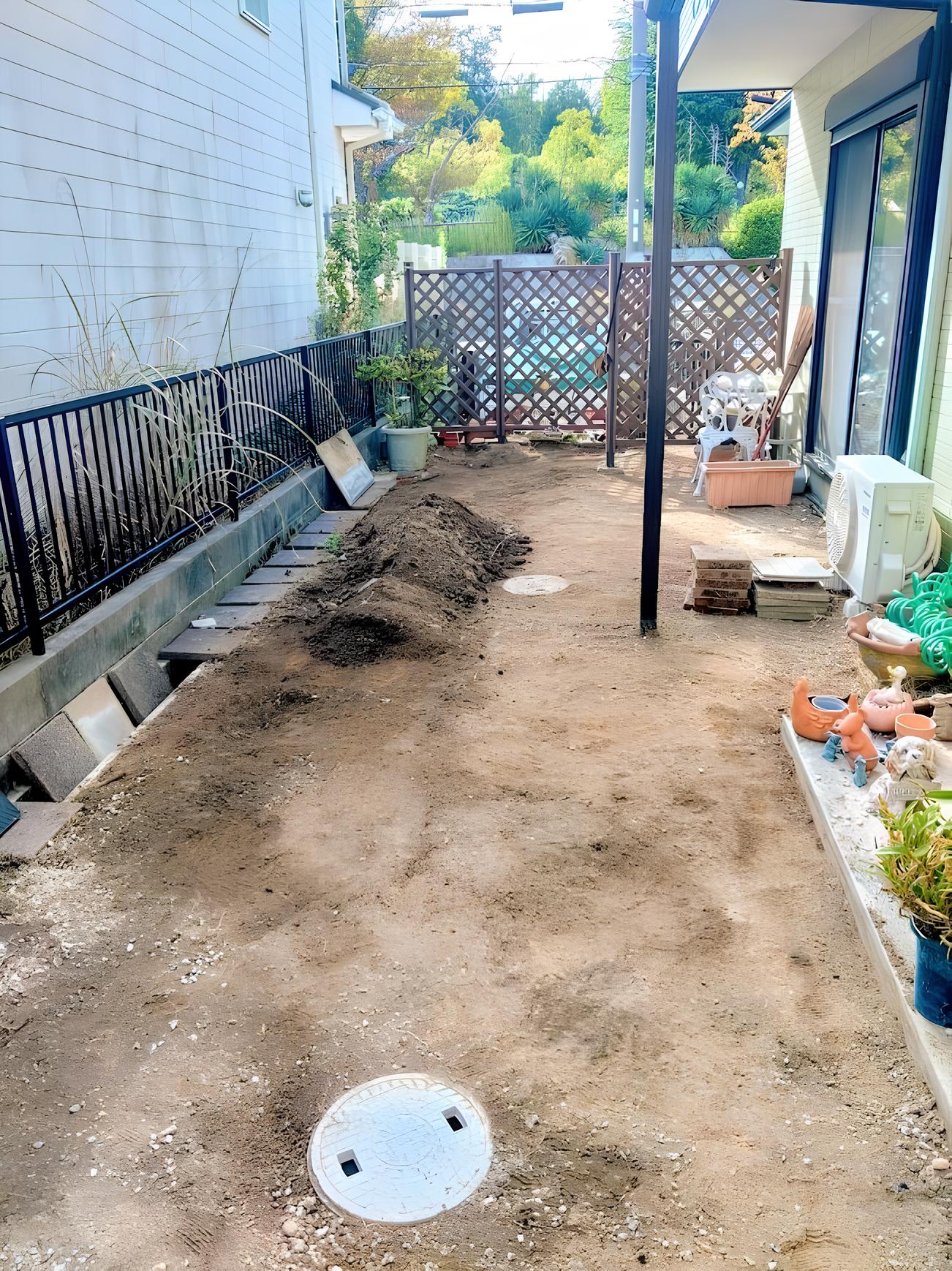 リフォーム中の庭