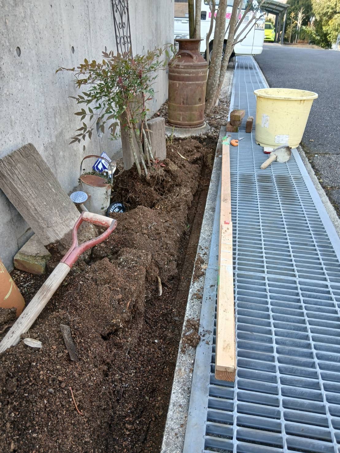 リフォーム中のお庭